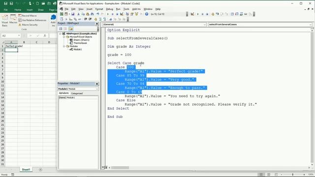 18 ENG VBA Excel The SELECT CASE to decide from multiple options смотреть онлайн