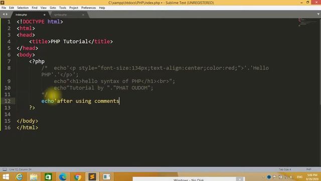 How to use comment in php смотреть онлайн