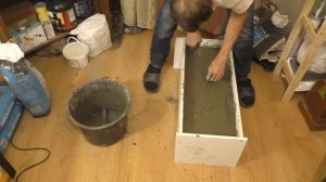 Как сделать кашпо из бетона/ How to make concrete planter DIY.