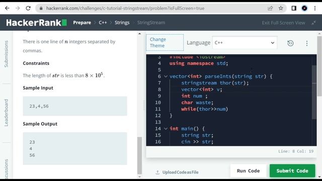 String Stream HackerRank Solution || Code Karo Na ! смотреть онлайн