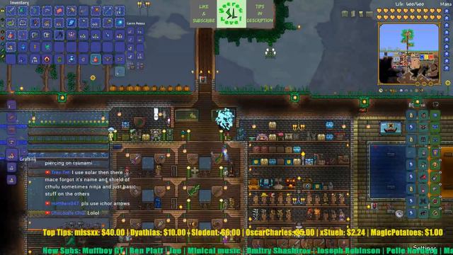 Terraria HARDCORE EXPERT Live Stream | Part 27a Moon Events! смотреть онлайн