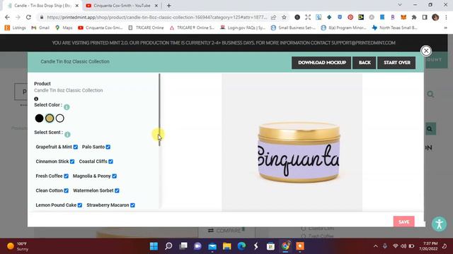 Printed Mint Tin Can Candle Tutorial & Review / How To Start A Print On Demand Candle Business смотреть онлайн