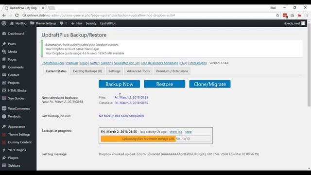 UPDRAFT WORDPRESS BACKUP / RESTORE PLUGIN смотреть онлайн