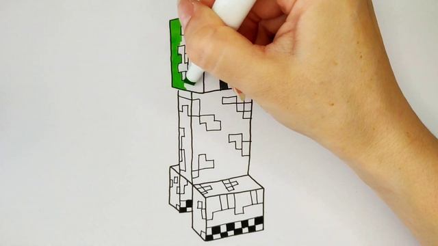 Кріпер. Майнкрафт. Розмальовки для дітей смотреть онлайн