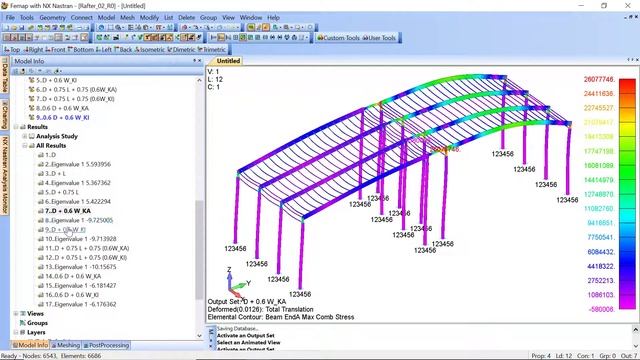 Rafter Analysis with Femap Nx Nastran смотреть онлайн