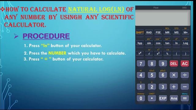 HOW TO CALCULATE NATURAL LOG BY USING SCIENTIFIC CALCULATOR | ln | By lets fun| Eva Learning Hub смотреть онлайн
