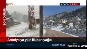 В туристической столице Анталии выпал снег