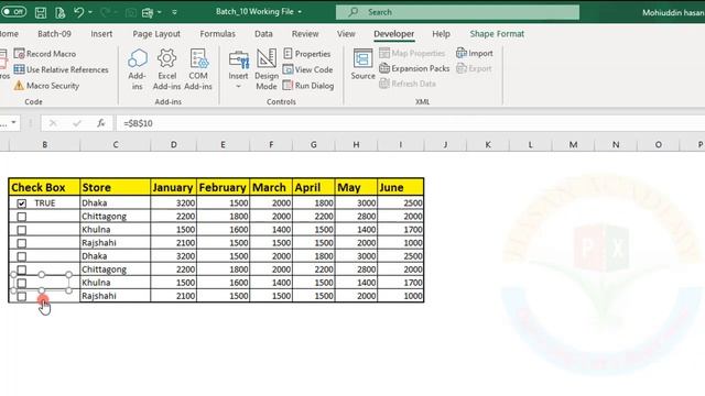 How to Add Check Boxes In MS Excel Sheet Using Checkboxes in Excel Excel Bangla Tutorial смотреть онлайн