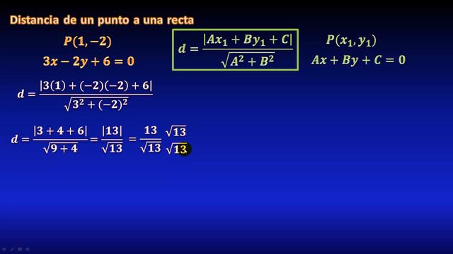 Distancia de un punto a una recta en el plano cartesiano смотреть онлайн