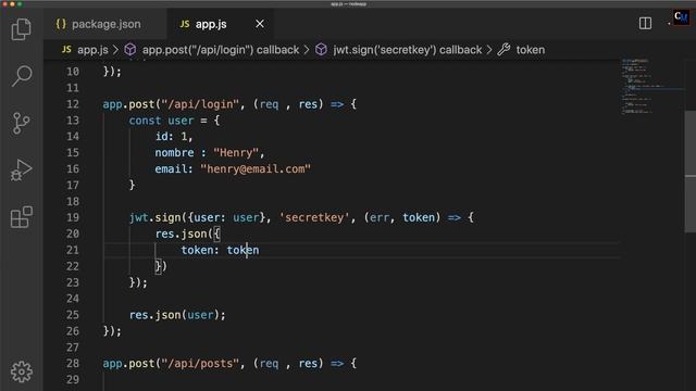 NodeJS API con JSON WEB TOKEN (JWT) y Express смотреть онлайн