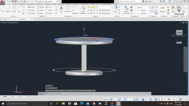 3D Modeling Tutorial 3 : Realistic Table Modeling in AutoCad 2020 | смотреть онлайн