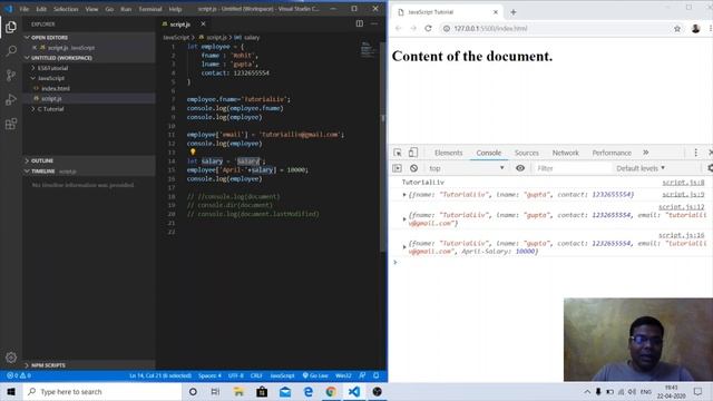 Lecture 6.11: Object type in JavaScript ES6 | Array in Javascript | ES6 | ECMAScript 2015 Tutorial смотреть онлайн