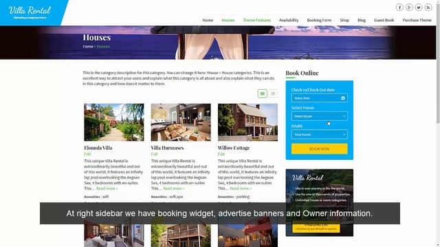 Villa Rental Hotel Booking WordPress Theme By Templatic смотреть онлайн