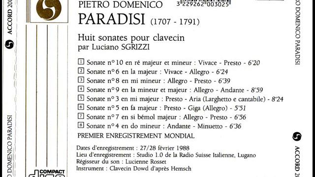 Luciano Sgrizzi, Paradisi, Sonata 8 смотреть онлайн