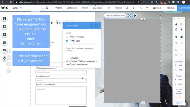 Integration Buchungswidget als iFrame in eine Wix-Webseite (DE) - Calenso смотреть онлайн