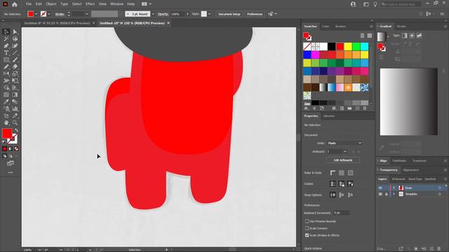 How to Draw Among Us in Adobe Illustrator - Adobe Illustrator Tutorials - смотреть онлайн