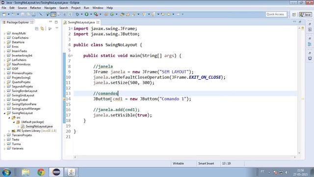 076 Java nivel basico Organizar componentes sem layout manager смотреть онлайн