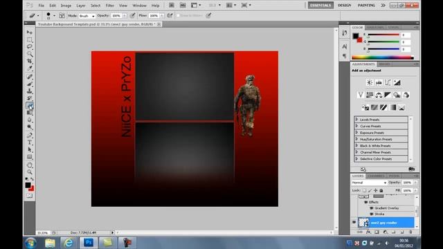 how to make a SIMPLE youtube background in adobe photoshop CS5 смотреть онлайн