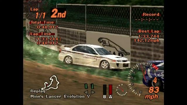 Gran Turismo 2 - Green Forest Roadway | Mine's Lancer VS Rally Ford Escort смотреть онлайн