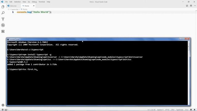 Your First TypeScript App | TypeScript Tutorial смотреть онлайн
