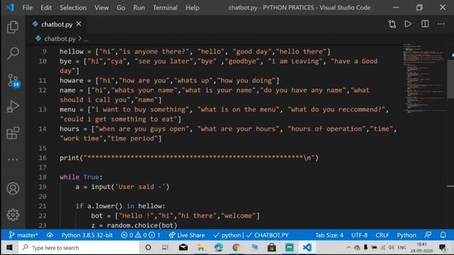 [Chatbot-3] Merging speak (jarvis voice ) function in our chatbot . смотреть онлайн