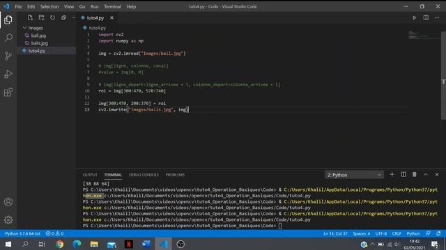 Tutoriel Fr OpenCV Python #4 Opérations basiques sur les pixels d’une image смотреть онлайн