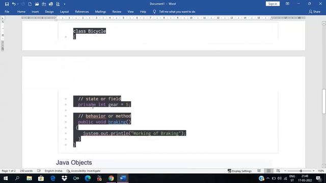CLASS AND OBJECT IN JAVA смотреть онлайн