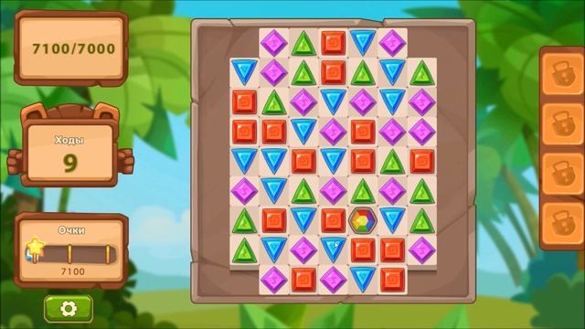 Играем в игры три в ряд - Aztec Gems, прохождение, видео смотреть онлайн