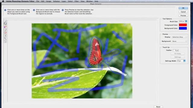 Photoshop Elements 10 Editor Tutorial How to use the Magic Extractor смотреть онлайн