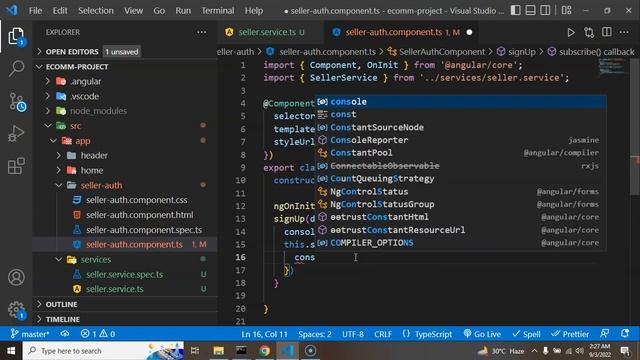 Angular project tutorial #7 Integrate Sign-up API for seller | Angular E-commerce Project смотреть онлайн
