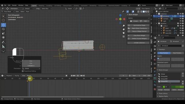 BLENDER 2.93 пробую примитивный риг для книги смотреть онлайн