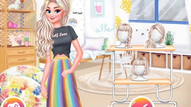 Игра Красочные Наряды Принцесс/ Игра Одевалки/ Эльза Анна Моана Ариэль смотреть онлайн