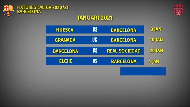 Jadwal Barcelona 2020/2021 ~ Barcelona Fixtures Laliga 2020/21 смотреть онлайн