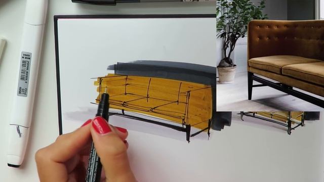 ✍?ТЕКСТУРА ВЕЛЬВЕТА: как нарисовать бархатный диван маркерами? Пробный урок курса БАЗА смотреть онлайн