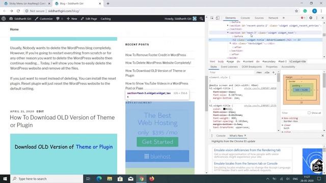 WordPress — Steps To Create a "Sticky" Floating Sidebar Widget | Two Different Methods! смотреть онлайн