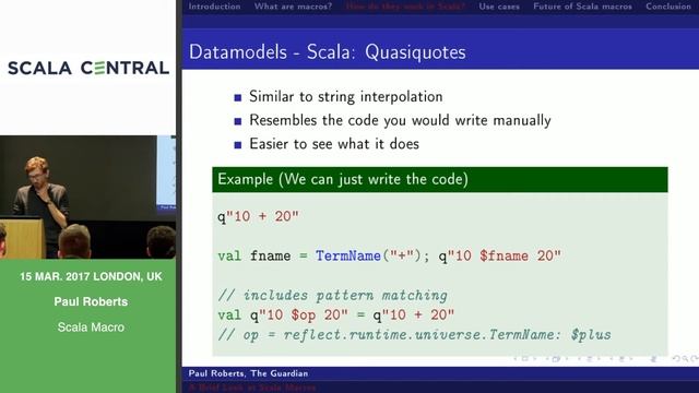 [Scala Central] Paul Roberts - Scala Macros смотреть онлайн