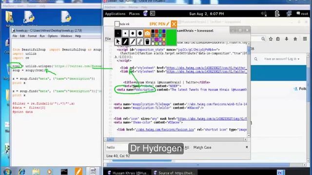 How to Parse Twitter Tweet in 3 Lines using Kali Linux 2017 Tutorial смотреть онлайн