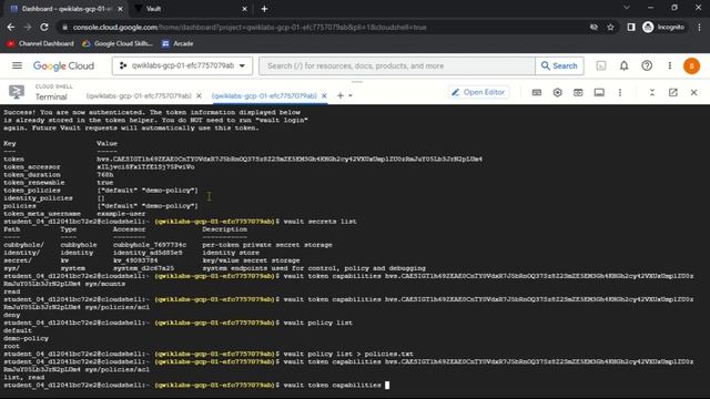 Interacting with Vault Policies || GSP1004 || Solution смотреть онлайн