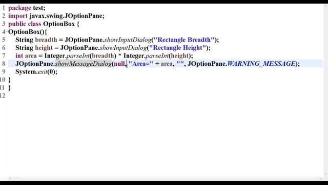 Explain JOptionPane in java with Example смотреть онлайн