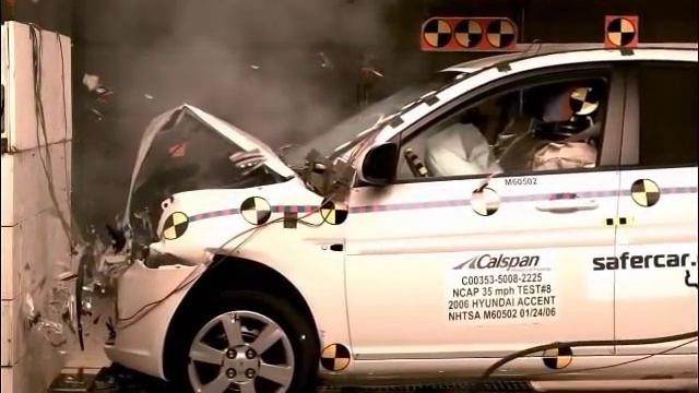 Crash Test 2005 - 2011 Hyundai Accent / Verna / Avega / Brio / Dodge Attitude (Frontal Impact) NHTS