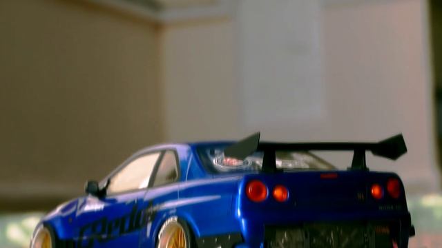 Nissan Skyline R34 GTR Godzilla Custom RC body | Remote control Car model RC 1/10 by PowerUP смотреть онлайн
