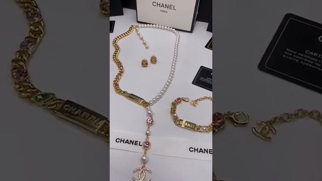 Колье, браслет, серьги Chanel Шанель жемчуг смотреть онлайн