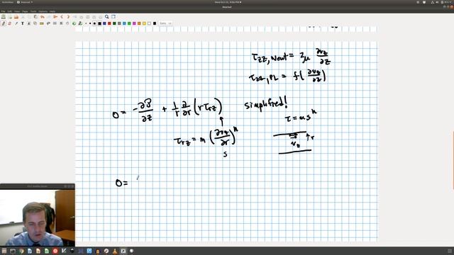 The Velocity Profile in Non-Newtonian Pipe Flow (ChEn 374 - Supplement to Lecture 19) смотреть онлайн