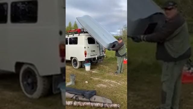 Лодка кайман 300 на багажнике УаЗ. смотреть онлайн