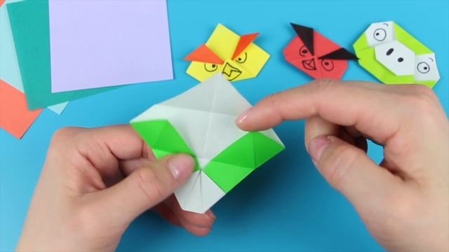Origami Angry Birds - Green Minion Pig смотреть онлайн