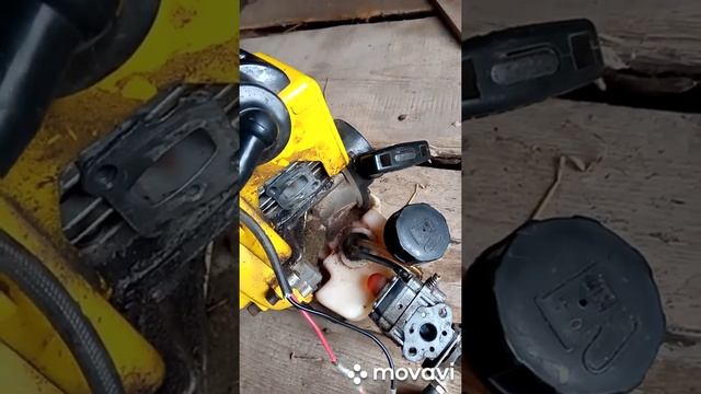 Мотокоса HUTER перестал заводиться...ремонт смотреть онлайн