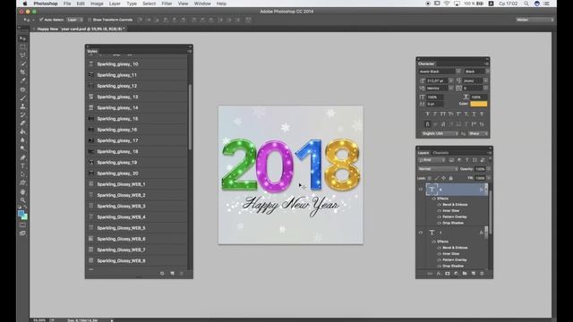 Sparkling Glossy Layer Styles for PS смотреть онлайн