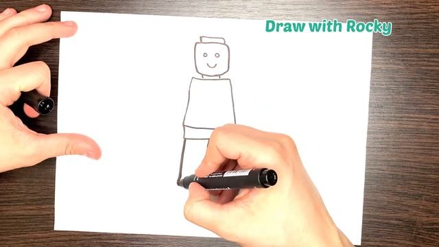 How to Draw LEGO Man | easy Drawing смотреть онлайн
