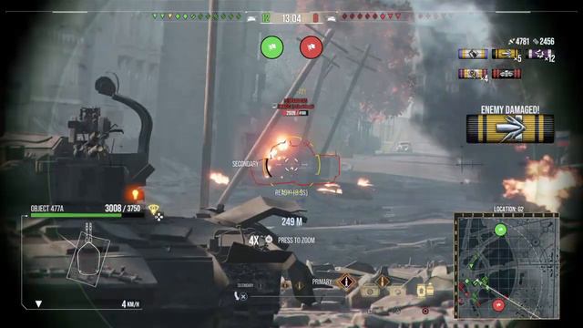 World of Tanks console/OBJECT 477A/RUINBERG/11k dmg/3 kills смотреть онлайн