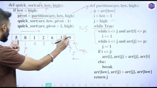 Lec-50: Quick Sort in Python ? with Code | DSA in Python ? смотреть онлайн